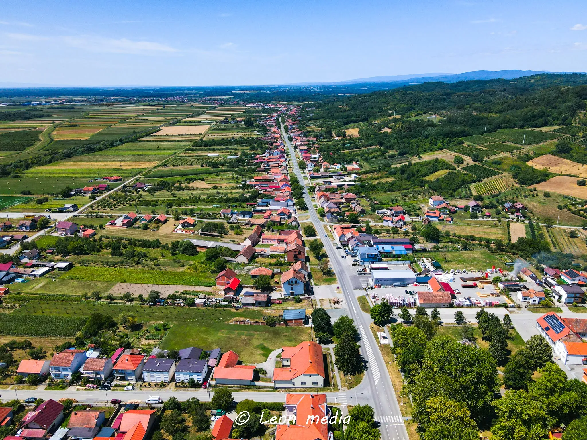 Pogled iz zraka na okolicu